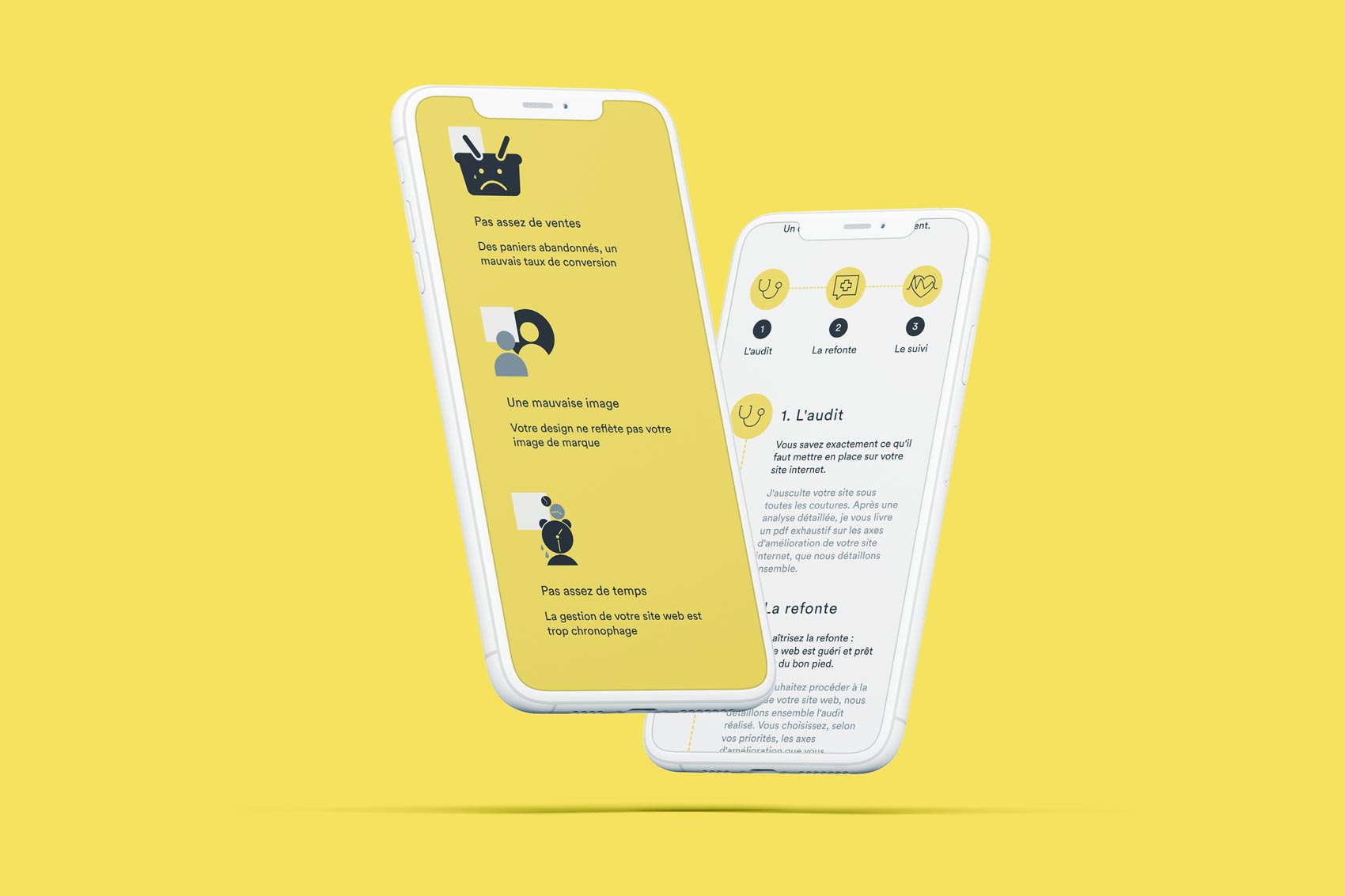 Mockup smarphone des pictogrammes