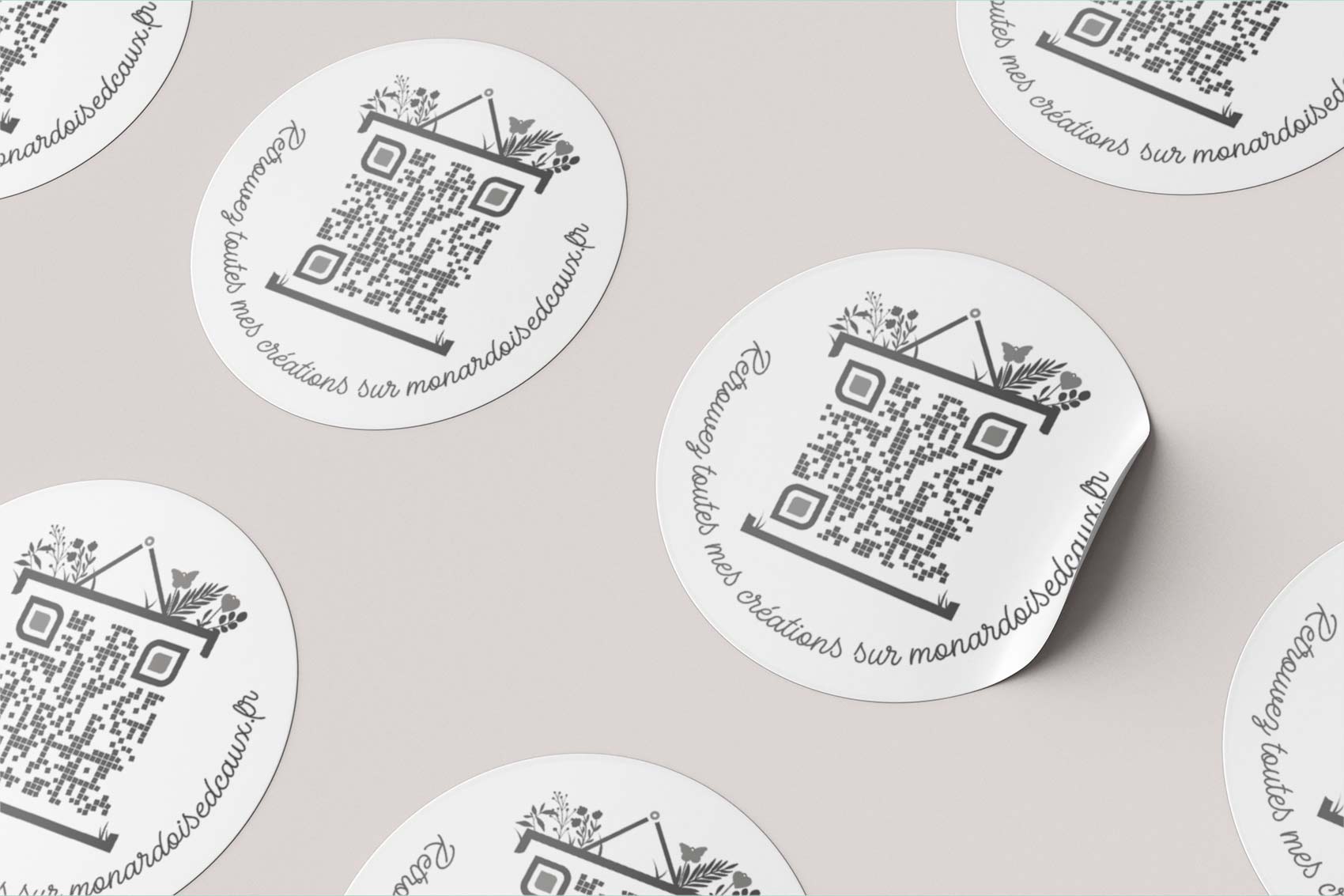 Etiquette avec QR Code à coller sur ardoise